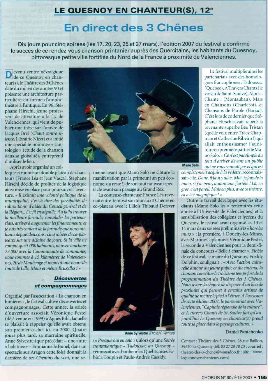 chanson parlant de rencontre